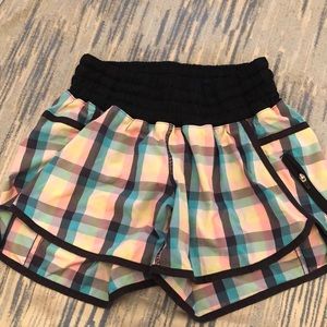 plaid lululemon shorts